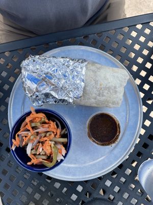 Burrito special made vegan!  at Laughing Planet Cafe in Bend