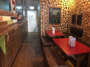 Seating at rear  at Spud and Lettuce in Newcastle Upon Tyne