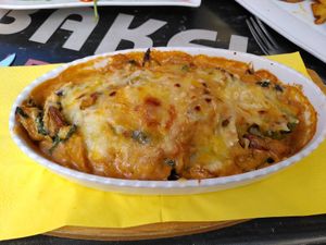 Vegan casserole (weekly changing menu) at Debakel in Hannover