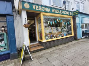 Vegonia Wholefoods Outside at Vegonia Wholefoods in Porthmadog