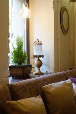 inside at Bhajan Cafe in Riga