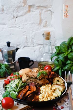 breakfast  at Bhajan Cafe in Riga