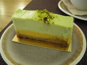 Raw cake at Bhajan Cafe in Riga