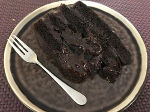 The chocolate cake is too good   at Bhajan Cafe in Riga