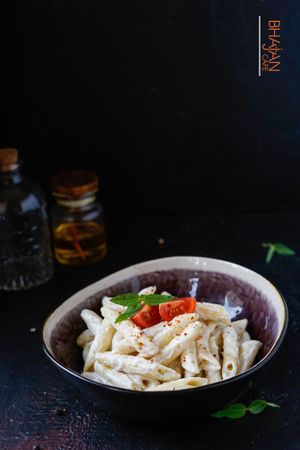 pasta at Bhajan Cafe in Riga
