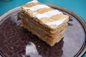 Napoleon Cake at Bhajan Cafe in Riga