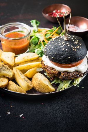 burger at Bhajan Cafe in Riga