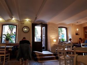 Inside at Bhajan Cafe in Riga