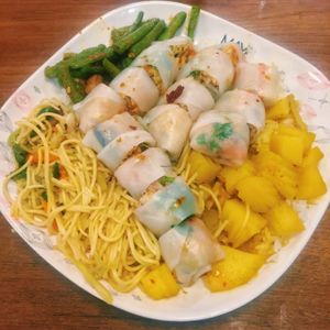 veggie plate at Im Jai - Veg Food Stall in Chiang Mai