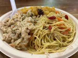 Rice w/ 3 toppings (55 THB)  at Im Jai - Veg Food Stall in Chiang Mai