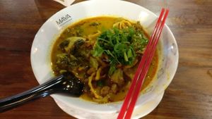 Khao Soi soup  at Im Jai - Veg Food Stall in Chiang Mai