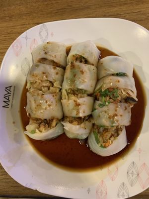 Rice Paper Spring Rolls at Im Jai - Veg Food Stall in Chiang Mai