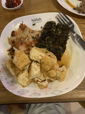 Tofu and Cakes at Im Jai - Veg Food Stall in Chiang Mai
