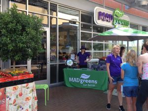 in line on opening day at MAD Greens in Tempe