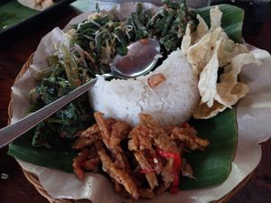 Nasi campur (after I had eaten half the rice)  at Biah Biah - Gootama in Ubud