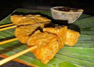 Fried Tempe with satay   at Biah Biah - Gootama in Ubud