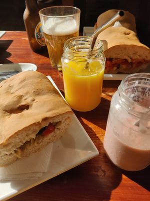 Our Christmas meal. at Cape Fruit in Santa Maria