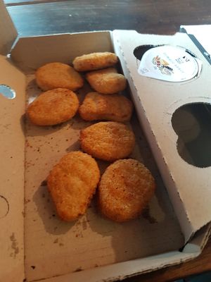 Vegan nuggets at Hell Pizza in Rotorua