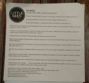 menu 3 at Little Seed by Firefly in Toowoomba