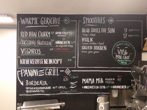 Menu at VIDA in Konstanz