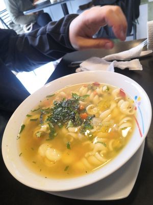Soup of the day at OKEY Al Natural in Lima
