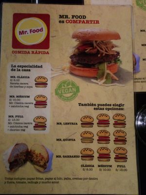 Carta at OKEY Al Natural in Lima