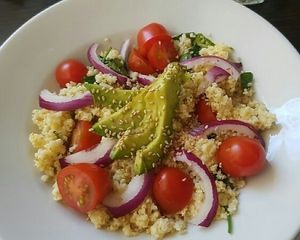 Tabouleh salad, fresh and healthy but needs more salt and spices! Would have loved more tomatoes and avocado at Alma Dorica in Cordoba