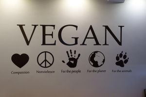 Inside wall of Aroma 2 at Aroma Vegan in Frankfurt