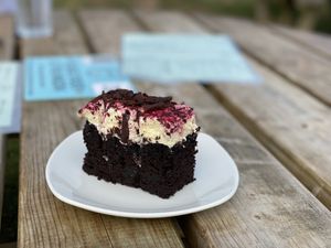 Chocolate cake  at Guardhouse Cafe in Brixham