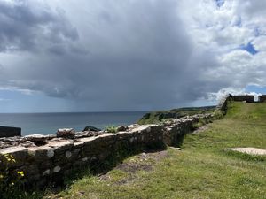 Views out to sea - yes we did get rained on!  at Guardhouse Cafe in Brixham
