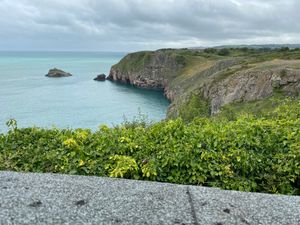 Stunning views from outside the cafe at Guardhouse Cafe in Brixham