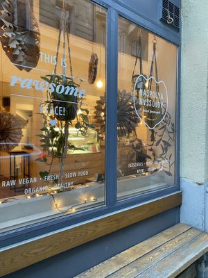 Outside  #Veganuary at Naspolya Nassolda in Budapest
