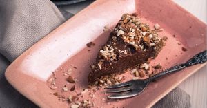 Carob pie at Naspolya Nassolda in Budapest