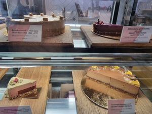 Cake selection at Naspolya Nassolda in Budapest