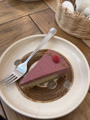 Raspberry Pistachio cake   at Naspolya Nassolda in Budapest