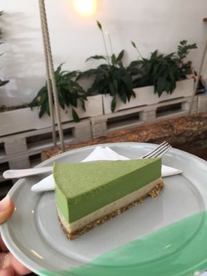 matcha cake! at Naspolya Nassolda in Budapest