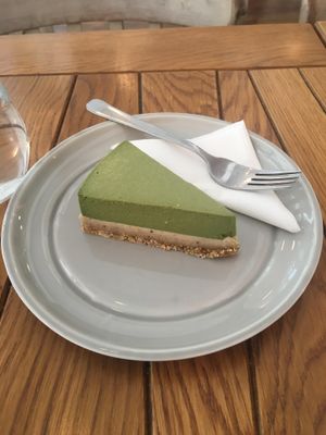 Matcha cake at Naspolya Nassolda in Budapest