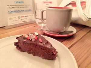 Brownie at Naspolya Nassolda in Budapest