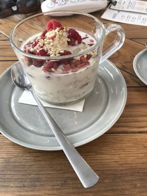 Granola bowl  at Naspolya Nassolda in Budapest