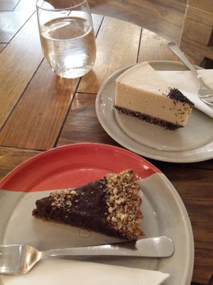 Carob tart  at Naspolya Nassolda in Budapest