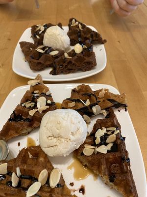 Waffles and ice cream   at LN Fortunate Coffee - Duta North in Kuala Lumpur
