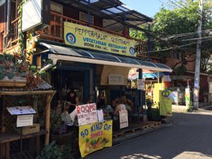 From outside at Peppermaint Guesthouse in Chiang Mai