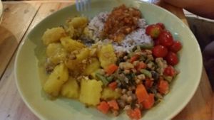 buffet at Peppermaint Guesthouse in Chiang Mai