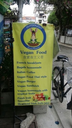 signage at Peppermaint Guesthouse in Chiang Mai