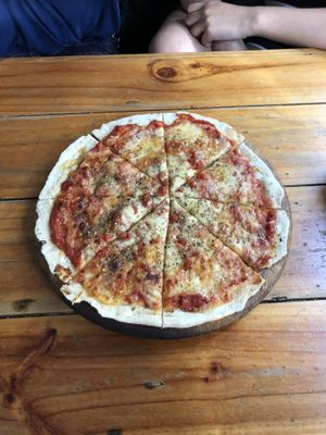 Margherita pizza at Peppermaint Guesthouse in Chiang Mai