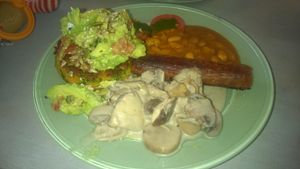 Gatherers breakfast at Pulp Fiction Future Food and Juice Cafe in Whitley Bay