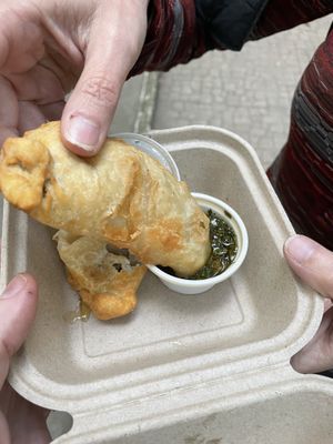 Tasty dipping sauce   at U.to.pi.a in Mexico City