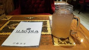 strawberry, tangerine water at U.to.pi.a in Mexico City