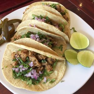 soya tacos at U.to.pi.a in Mexico City
