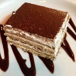 Tiramisu, absolutely delicious! at U.to.pi.a in Mexico City